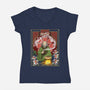 Uncles Tea-womens v-neck tee-Rain