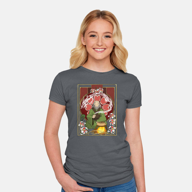 Uncles Tea-womens fitted tee-Rain