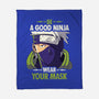 Good Ninja-none fleece blanket-Geekydog