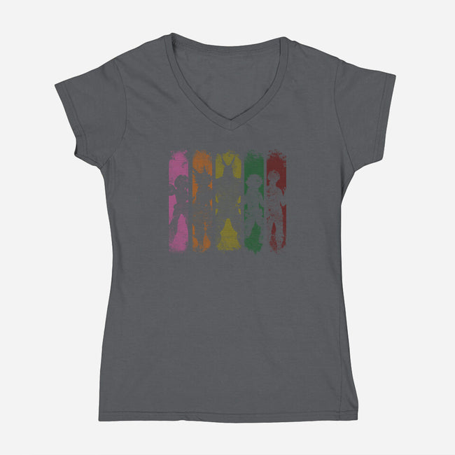 My Hero Shadows-womens v-neck tee-Skullpy