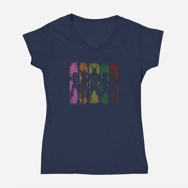 My Hero Shadows-womens v-neck tee-Skullpy