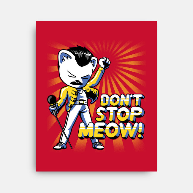 Don't Stop Meow-none stretched canvas-estudiofitas