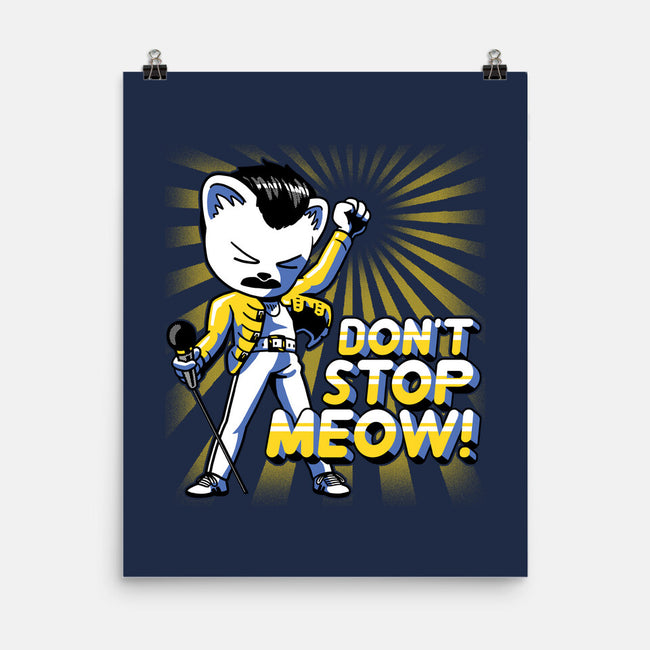 Don't Stop Meow-none matte poster-estudiofitas