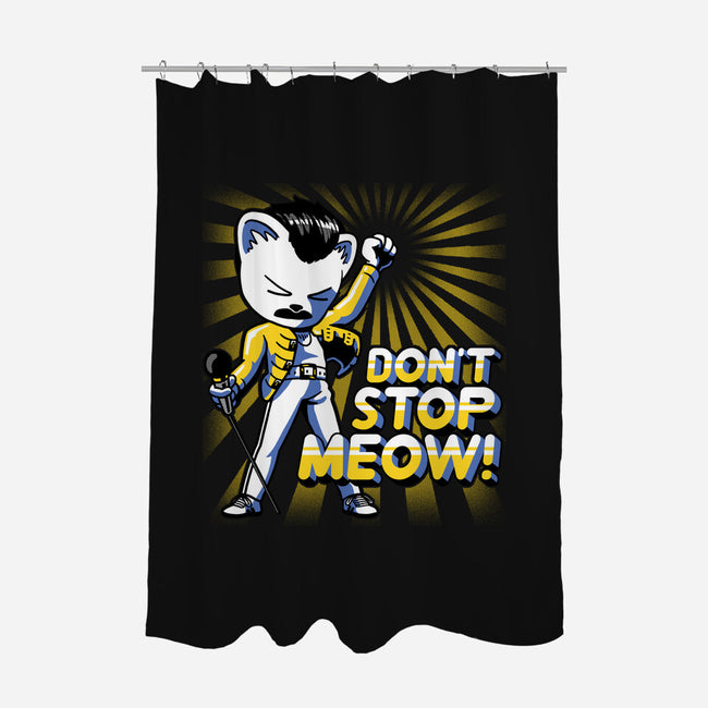 Don't Stop Meow-none polyester shower curtain-estudiofitas