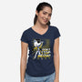 Don't Stop Meow-womens v-neck tee-estudiofitas