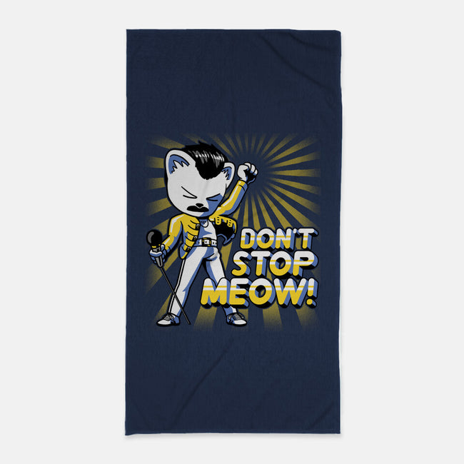 Don't Stop Meow-none beach towel-estudiofitas