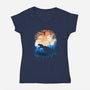 Sunset Rex-womens v-neck tee-albertocubatas