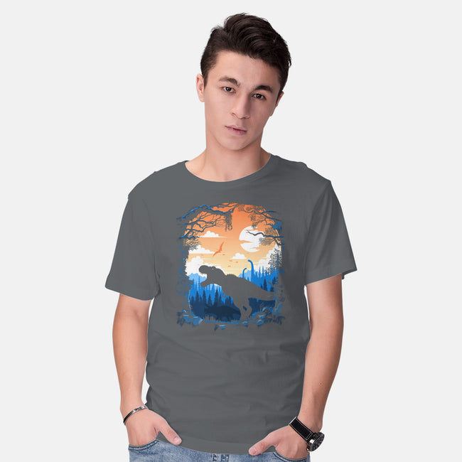 Sunset Rex-mens basic tee-albertocubatas