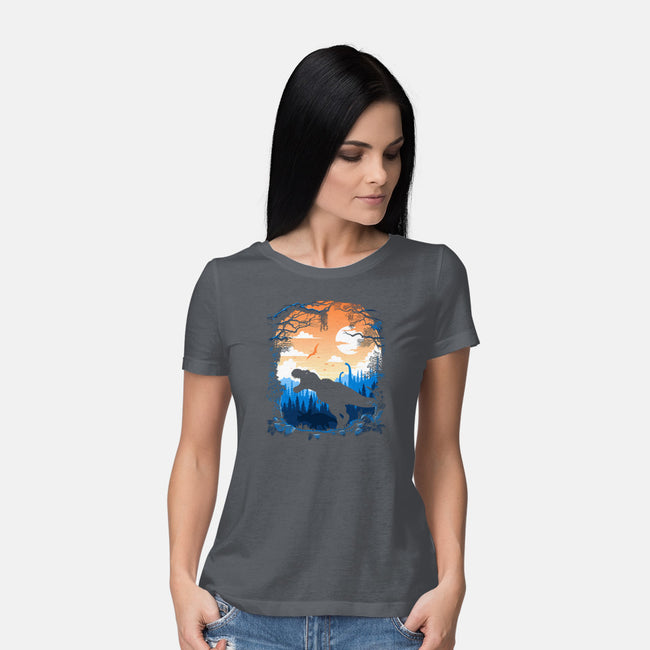 Sunset Rex-womens basic tee-albertocubatas