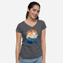 Sunset Rex-womens v-neck tee-albertocubatas