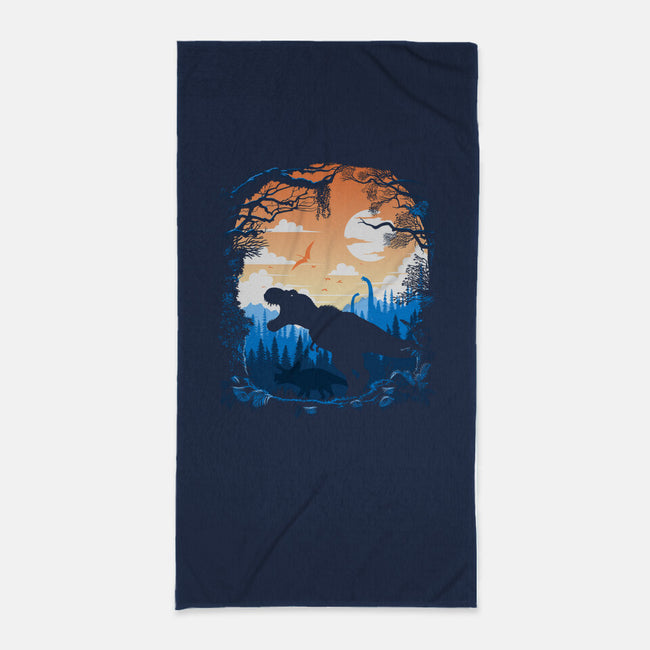 Sunset Rex-none beach towel-albertocubatas