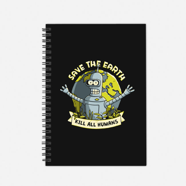 Bender Earth-none dot grid notebook-ducfrench