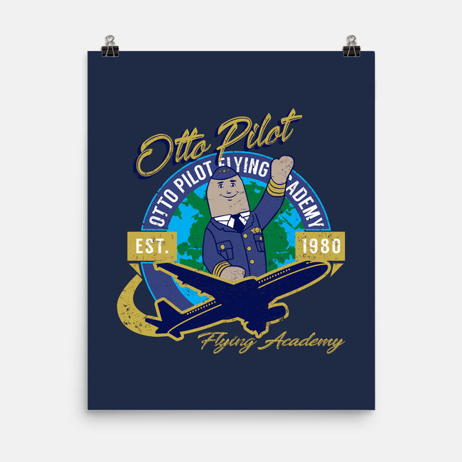 Otto Pilot-none matte poster-AlemaArt