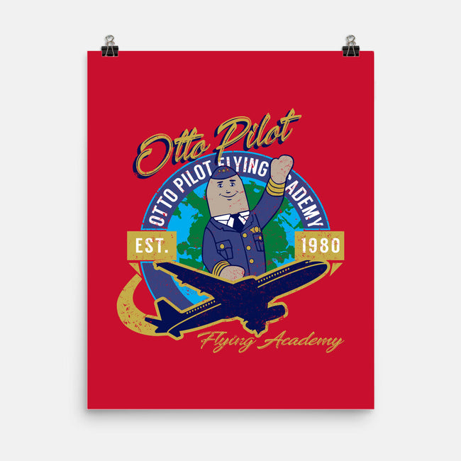 Otto Pilot-none matte poster-AlemaArt
