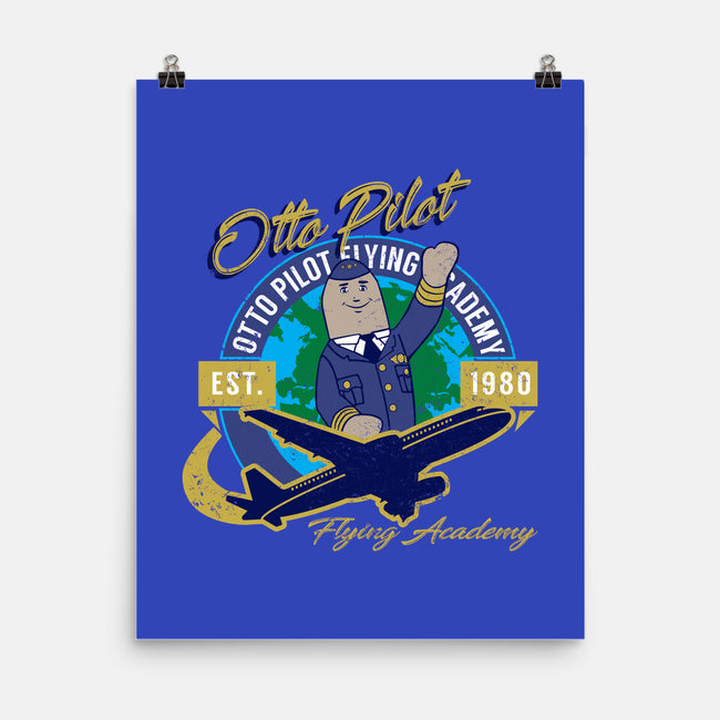 Otto Pilot-none matte poster-AlemaArt