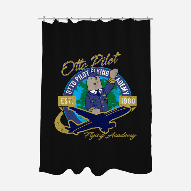 Otto Pilot-none polyester shower curtain-AlemaArt
