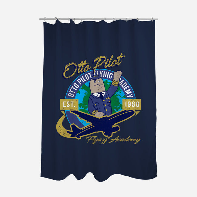 Otto Pilot-none polyester shower curtain-AlemaArt
