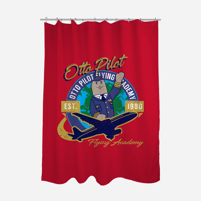 Otto Pilot-none polyester shower curtain-AlemaArt
