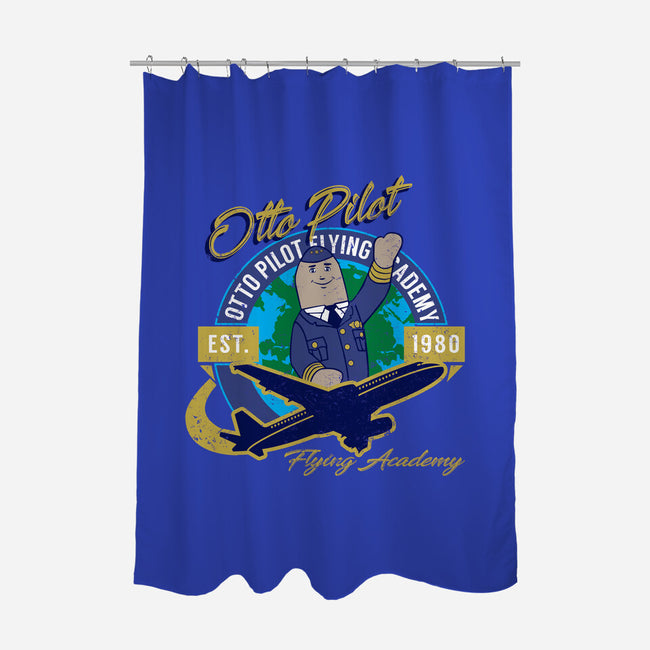 Otto Pilot-none polyester shower curtain-AlemaArt