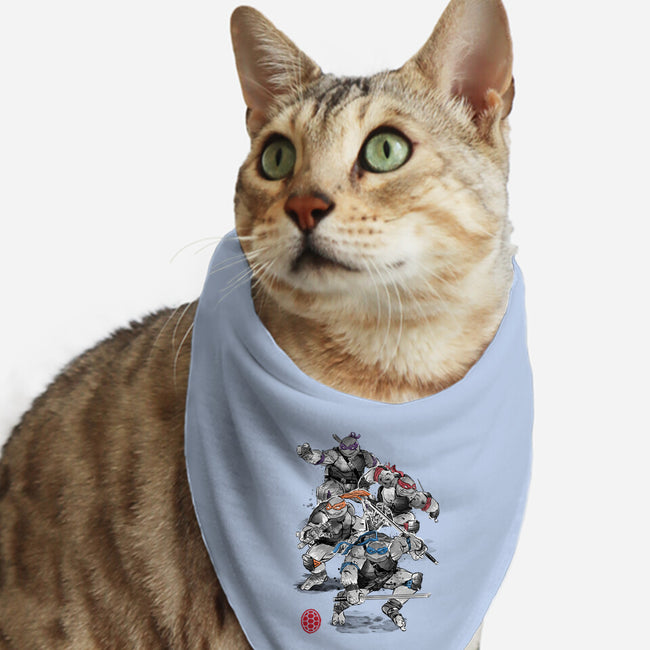 Turtle Squad-cat bandana pet collar-DrMonekers