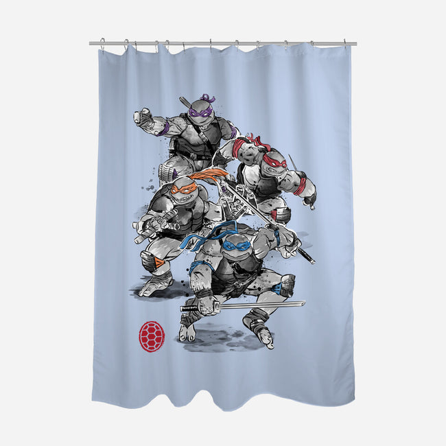 Turtle Squad-none polyester shower curtain-DrMonekers
