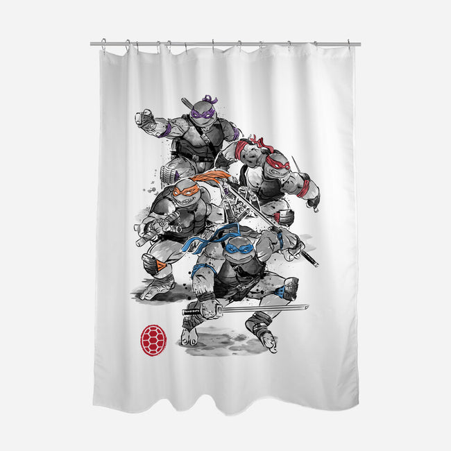 Turtle Squad-none polyester shower curtain-DrMonekers
