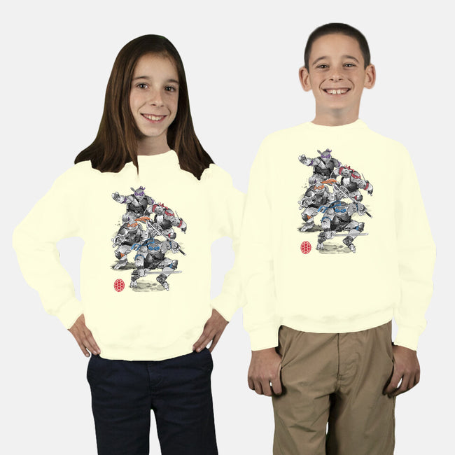 Turtle Squad-youth crew neck sweatshirt-DrMonekers