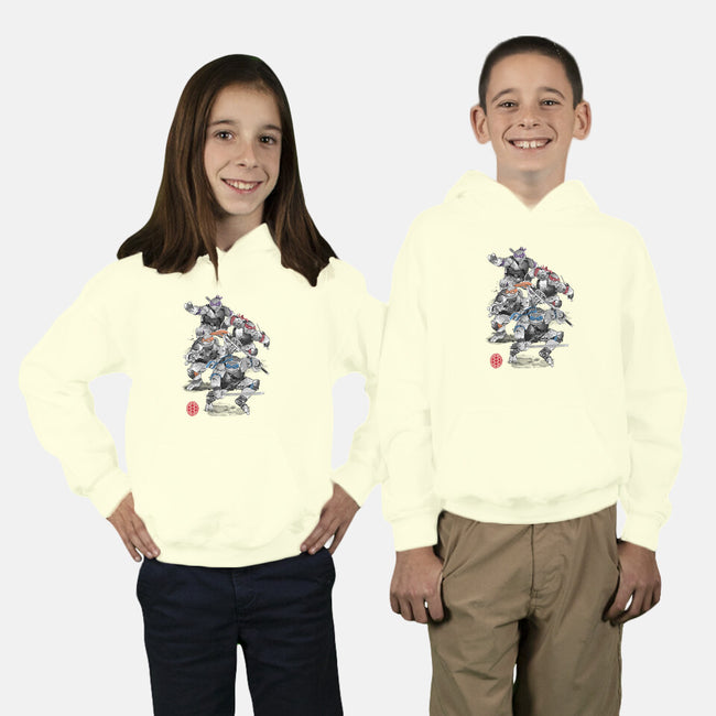 Turtle Squad-youth pullover sweatshirt-DrMonekers