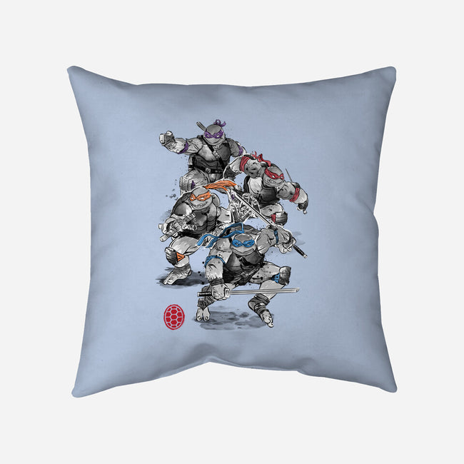 Turtle Squad-none removable cover w insert throw pillow-DrMonekers