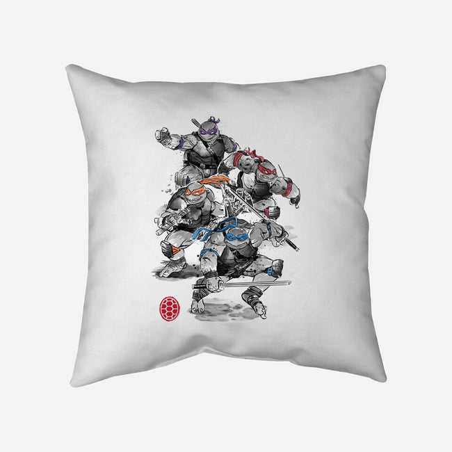 Turtle Squad-none removable cover w insert throw pillow-DrMonekers