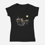 Elven Valley-womens v-neck tee-fanfabio