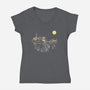 Elven Valley-womens v-neck tee-fanfabio