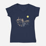 Elven Valley-womens v-neck tee-fanfabio