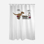 Checkmate-none polyester shower curtain-kimgromoll