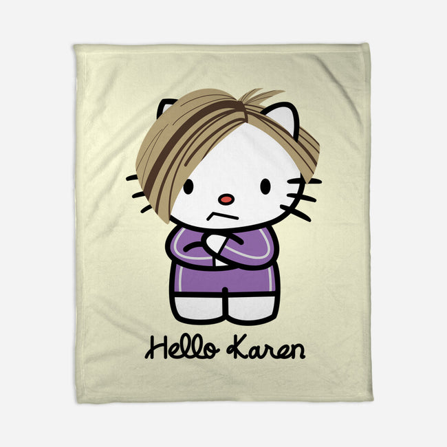 Hello Karen-none fleece blanket-SeamusAran