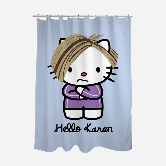Hello Karen-none polyester shower curtain-SeamusAran