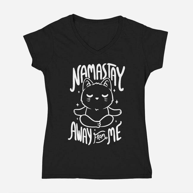 Namastay Away From Me-womens v-neck tee-koalastudio
