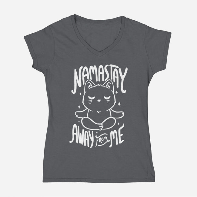 Namastay Away From Me-womens v-neck tee-koalastudio