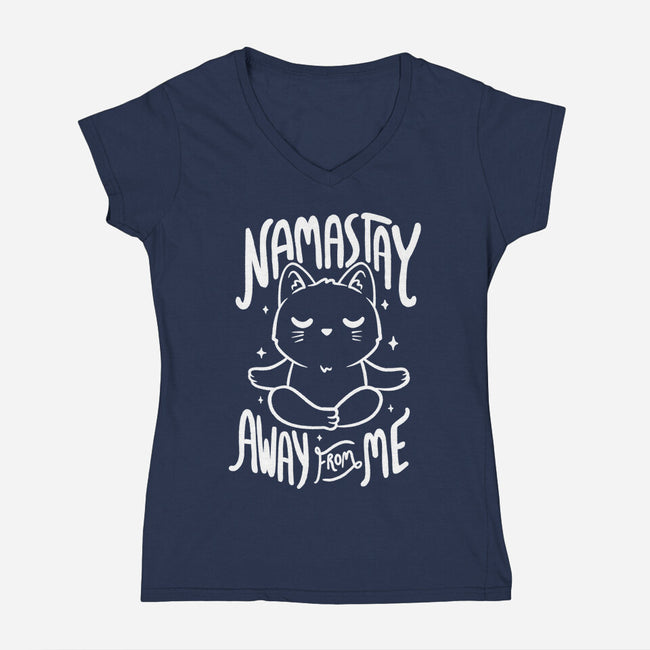Namastay Away From Me-womens v-neck tee-koalastudio
