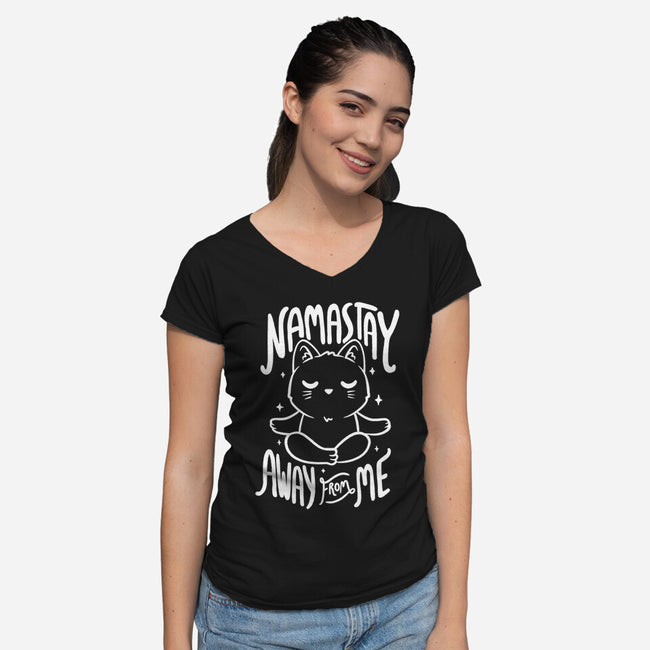 Namastay Away From Me-womens v-neck tee-koalastudio