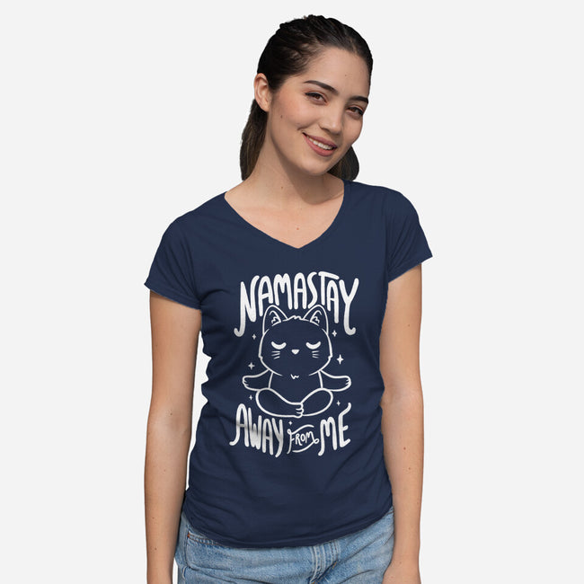 Namastay Away From Me-womens v-neck tee-koalastudio