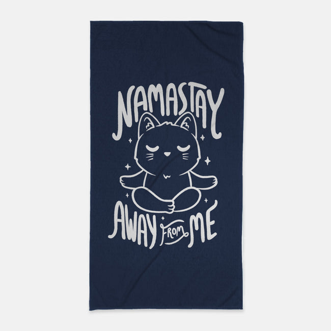 Namastay Away From Me-none beach towel-koalastudio