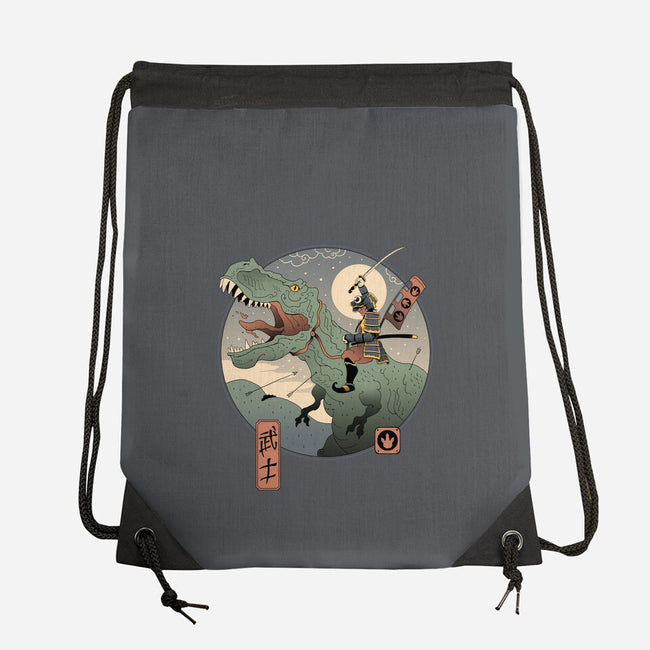 Jurassic Samurai-none drawstring bag-vp021