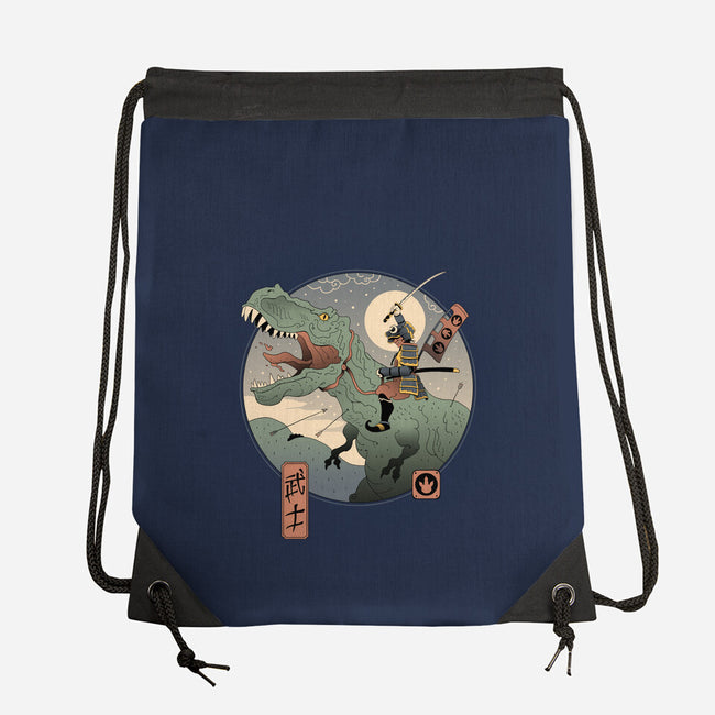 Jurassic Samurai-none drawstring bag-vp021