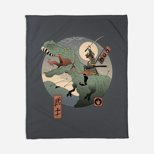 Jurassic Samurai-none fleece blanket-vp021