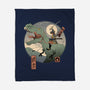 Jurassic Samurai-none fleece blanket-vp021