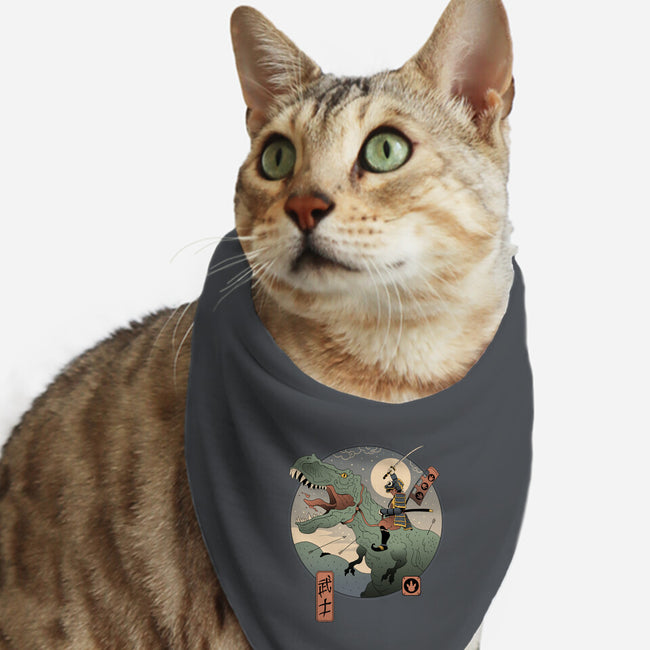 Jurassic Samurai-cat bandana pet collar-vp021