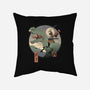 Jurassic Samurai-none removable cover w insert throw pillow-vp021
