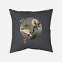 Jurassic Samurai-none removable cover w insert throw pillow-vp021