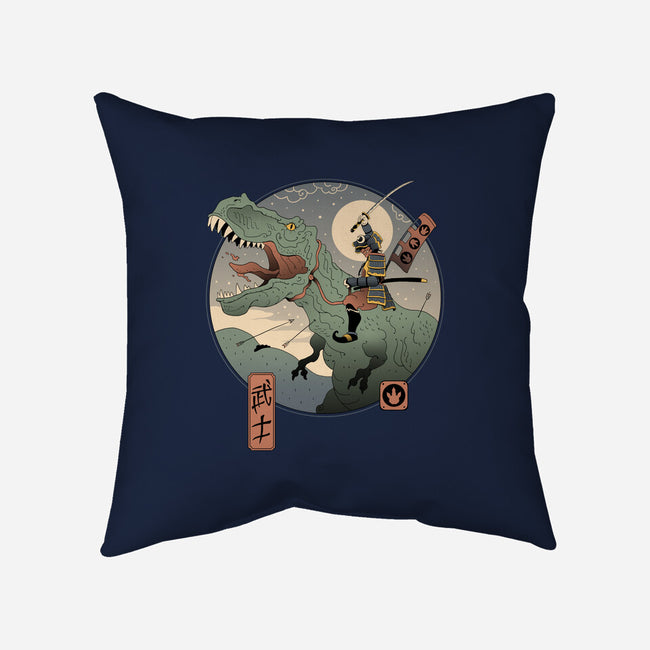 Jurassic Samurai-none removable cover w insert throw pillow-vp021